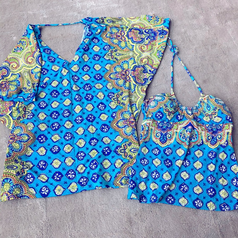 Trina Turk Aqua Swim Coverup and Tankini Top small